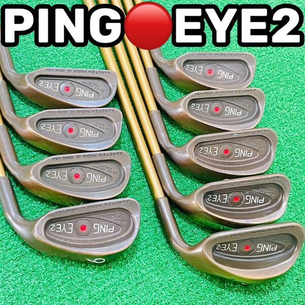 8829 PING EYE2 ピン ベリリウムカッパー アイアン9本セット 赤ドット 3.4.5.6.7.8.9.W.S ゴルフクラブ メンズ 右利き 送料無料 匿名配送