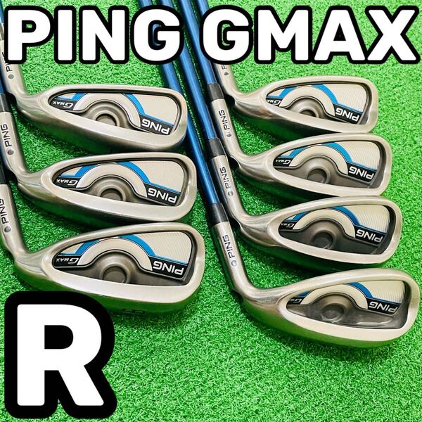 8865 PING G MAX ピン アイアン7本セット CFS J50 R 6.7.8.9.W.U.S メンズ 右利き 送料無料 匿名配送