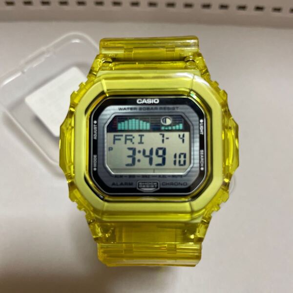 送料無料 GLX-5600 G-SHOCK イエロー スケルトン タイドグラフ ムーンデータ ベルベゼ交換品 CASIO スピード カスタム パーツ 黄