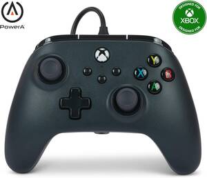 ブラック 【Xbox公式ライセンス商品】PowerA 有線コントローラー Xbox Series X|S Xbox One PC
