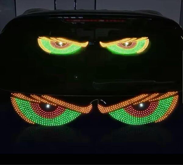 デビルアイ 12×30cm XL9 green 2枚セット USB 5v デーモンアイ LED 旧車 デコトラ