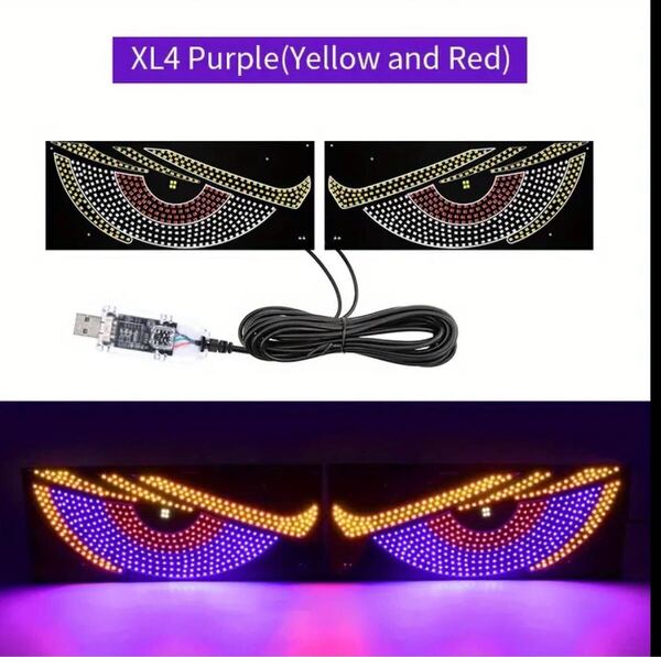 デビルアイ xl4 purple 12×30 悪魔の目 LED 旧車 デコトラ 黄 赤 yellow redドリフト バイク 自動車 パネル USB デーモンアイ