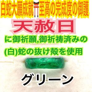 1個≪対応サイズ:3号~27号≫第4チャクラ リング 白蛇の抜け殻 指輪お守り【天赦日ご祈祷】メモリーオイル 御神環 白蛇の抜け殻 財布 24