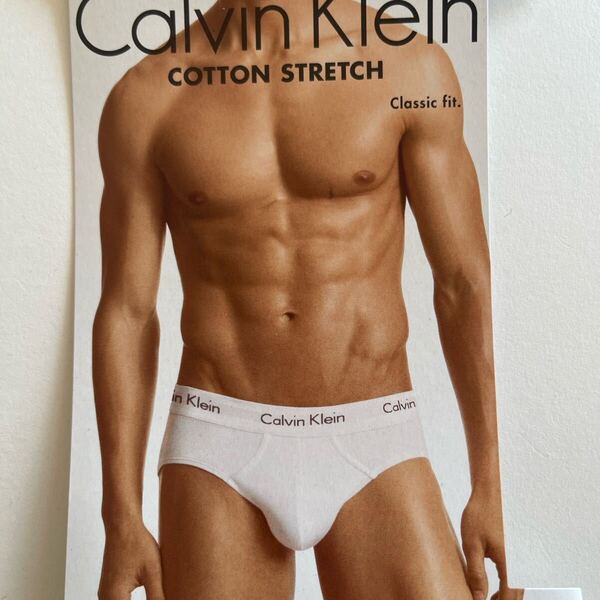 Calvin klein カルバンクライン メンズビキニ S(XS) ホワイト 白ブリーフ ビキニブリーフ メンズインナー コットンストレッチ 下着