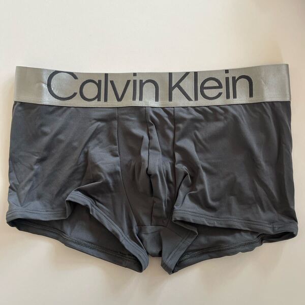 Calvin klein カルバンクライン ローライズボクサー L(M) ダークグレー ナイロンストレッチ メンズインナー メンズパンツ 男性パンツ
