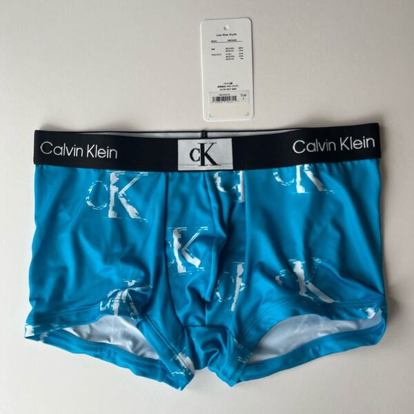 Calvin klein カルバンクライン ローライズボクサー M(S) ライトブルー ナイロンストレッチ メンズインナー メンズパンツ 男性下着