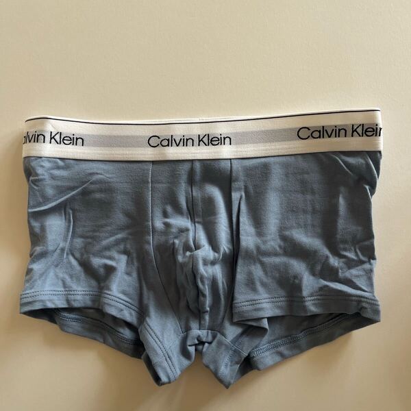 Calvin klein カルバンクライン ローライズボクサー M(S) ブルーグレー コットンストレッチ ボクサーパンツ メンズパンツ 男性下着