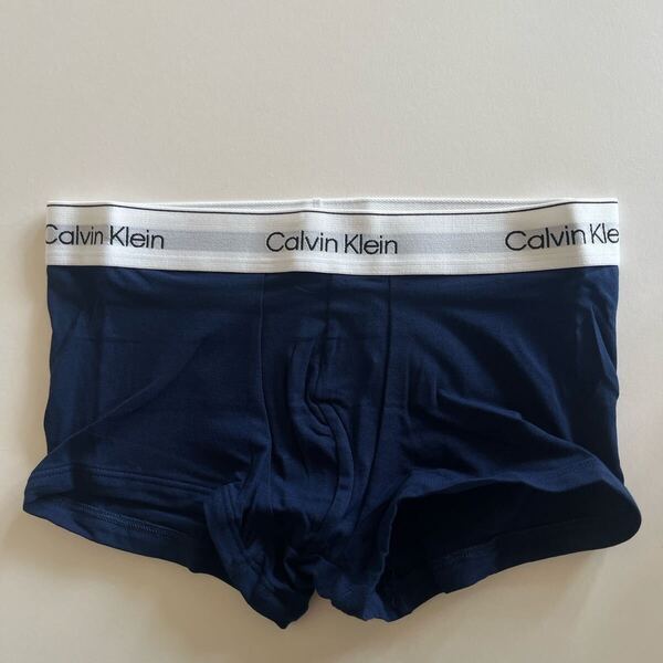 Calvin klein カルバンクライン ローライズボクサー M(S) ネイビー コットンストレッチ ボクサーパンツ メンズインナー 男性インナー