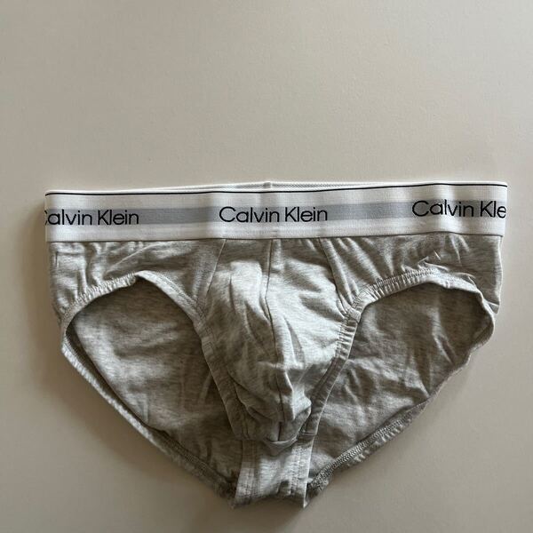 Calvin klein カルバンクライン メンズビキニ M(S) 杢グレー ビキニブリーフ コットンストレッチ メンズインナー 男性ブリーフ 下着