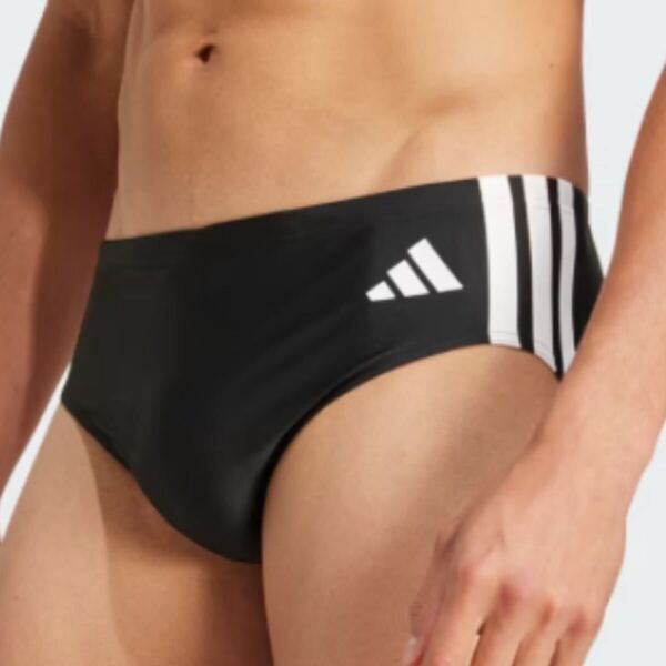 adidas アディダス 競泳水着 M(S) ブラック 黒 競パン メンズスイムウエア スイムビキニ フィットネススイムビキニ 男性水着