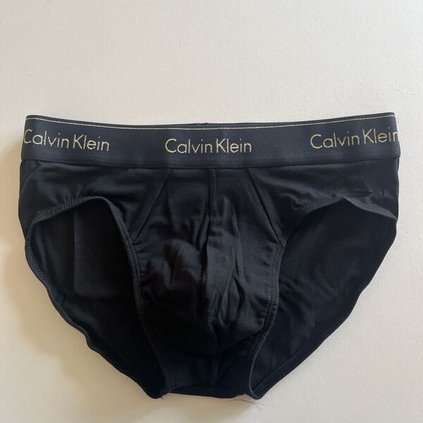 Calvin klein カルバンクライン メンズビキニ M(S) 黒 ビキニブリーフ メンズブリーフ コットンストレッチ 男性インナー 男性下着
