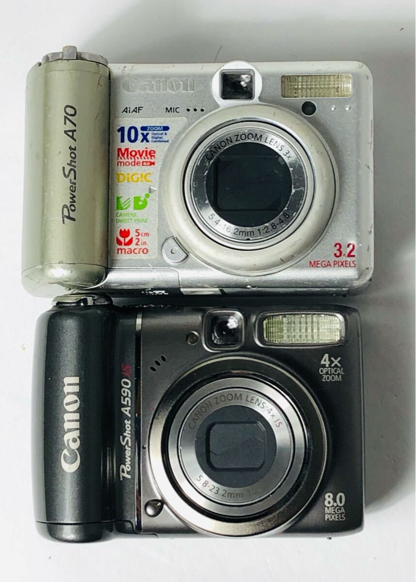 デジカメ ジャンク 3台セット Canon Nikon OLYMPUS Yahoo!オークション -「ジャンク カメラ まとめ」(キヤノン