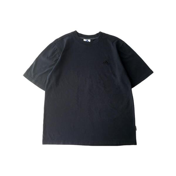 90s adidas ワンポイントTシャツ 刺繍ロゴ 万国旗タグ