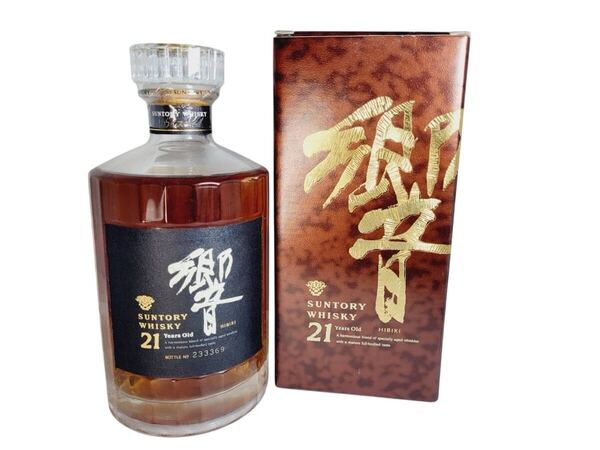 【希少!激レア!!】SUNTORY WISKY サントリーウィスキー 響21年 向獅子マーク 旧ラベル ウィスキー 700ml 43% ゴールドラベル 酒 お酒