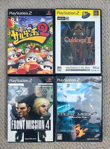 【 PS2 ソフト】サルゲッチュ2、フロントミッション、Culdcept Il、フロントミッション2、4点まとめ売り!