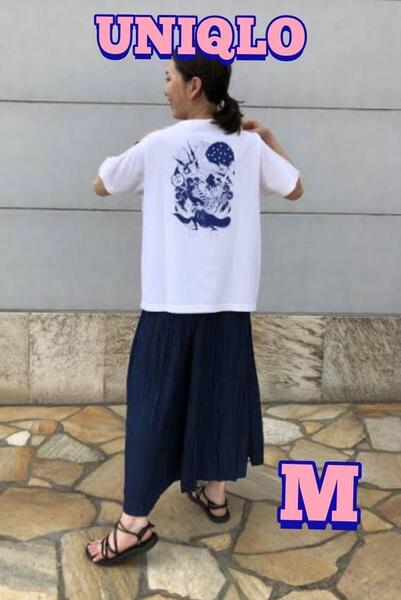 【UNIQLO】レディース YOASOBIコラボ 半袖Tシャツ 白 M