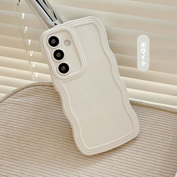 Galaxy S25+ スマホケース 6.7インチ BB1960 TPU ソフト ケース 波状 可愛い お洒落 かわいい ストラップ穴 シンプル シリコン