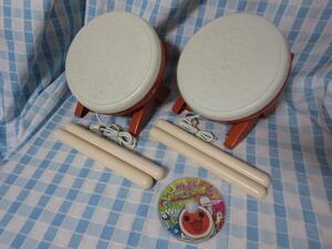 太鼓の達人Wii専用コントローラー 太鼓とバチ 2台セット 超ごうか版付き B