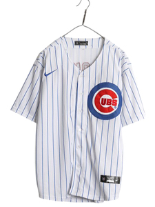 Cub s Baseball рубашка мужской M / б/у одежда MLB официальный Nike sushu большой Lee g форма игра рубашка рубашка с коротким рукавом накладывающийся надеты