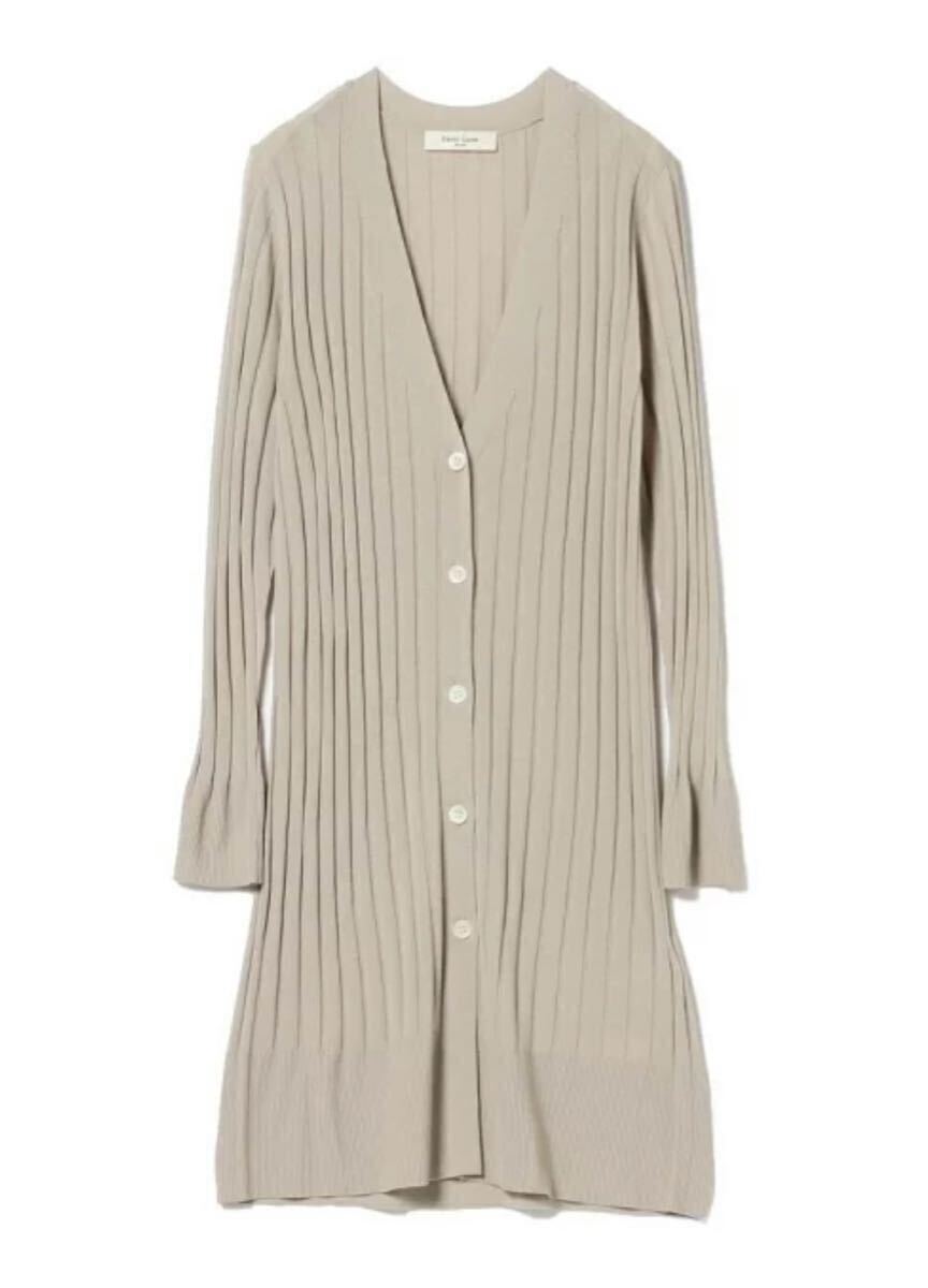 新品未使用Demi- Luxe BEAMS ワイドリブロングカーディガン　ライト