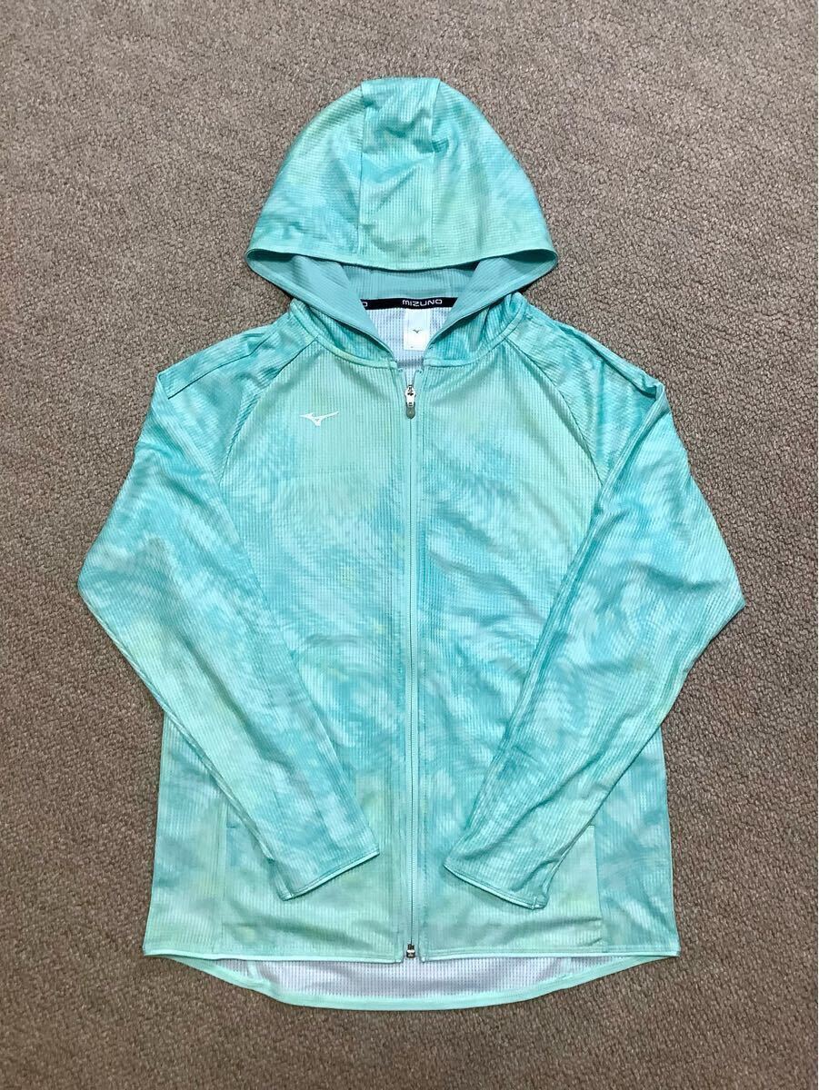 新品未使用MIZUNOミズノドライエアロフローパーカー　エッグシェルグリーン