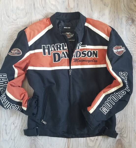 古着 HARLEY DAVIDSON ハーレーダビッドソン バイカー ナイロンジャケット Mサイズ 2011年製 ブラック