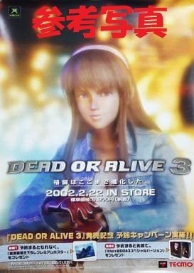 DEAD OR ALIVE 3 デッドオアアライブ3 初代Xboxソフト ヒトミ 非売品ポスター 当時品 激レア 希少 新品未使用品