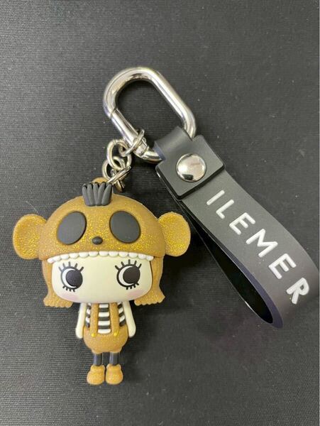 【新品未使用】ILEMER イルメール ハッピーチャーム サプライズ キーホルダー ゴールドラメ