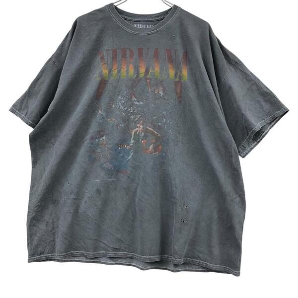 ニルヴァーナ バンドTシャツ カート・コバーン ヴィンテージ加工 S【4680】
