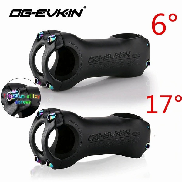 (s815) チタンボルト仕様 軽量カーボンステム マットブラック 100mm 110mm 6° 17°
