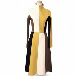 【美品】サルヴァトーレフェラガモ Salvatore Ferragamo ニット ロングワンピース マルチカラー S レディース 正規品 5-ZF013
