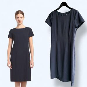 【最終価格】定価約3.5万 セオリー Theory 19SS「Nuriana L Tailor」高級スーツ生地フォーマルワンピース ダークネイビー 2サイズ 日本製