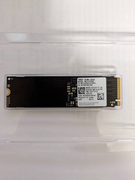 【268時間】送料無料!★Samsung PM991 MZVLQ256HAJD-00007 256GB★NVMe PCIe3.0×4★M.2 Type 2280★正常動作確認済み