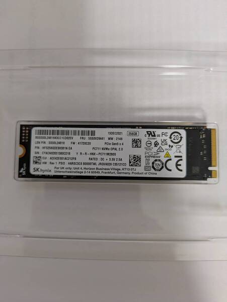 【2588時間】送料無料!★SKHynix 256GB SSD PC711 HFS256GDE9X081N ★NVMe PCIe3.0×4★M.2 Type 2280★正常動作確認済み