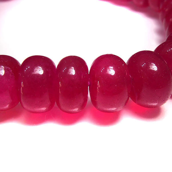 天然石 ルビー ロンデル 8*5mm ブレスレット ruby08001r