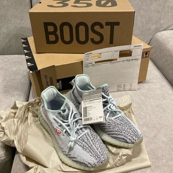 新品【正規品納品書付き】yeezy boost 350 V2 blue tint 25.5センチ ブルーティント コレクション整理 正規品確実 adidas イージーブースト