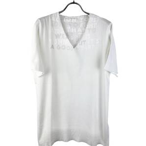 Maison Margiela (メゾン マルジェラ) V Neck Cutting T Shirt (white)