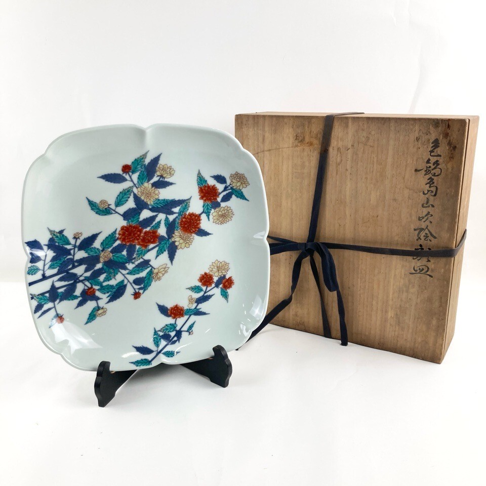 無形文化財 十二代 今泉今右衛門 色鍋島百日草絵飾皿 共箱 栞 完品 Yahoo!オークション -「色鍋島 額皿」の落札相場・落札価格
