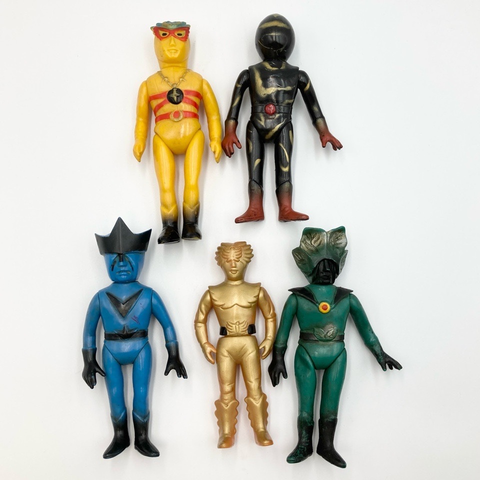 昭和レトロ レインボーマン ポリ人形 レア 4点セット Yahoo!オークション -「レインボーマン ソフビ」(ビンテージ) の