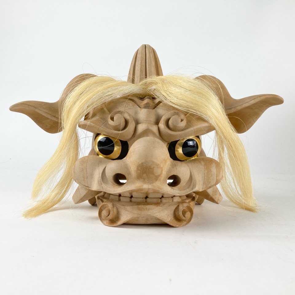 木製 獅子頭 古道具 アンティーク 古美術 Yahoo!オークション -「獅子頭 木彫」(アンティーク