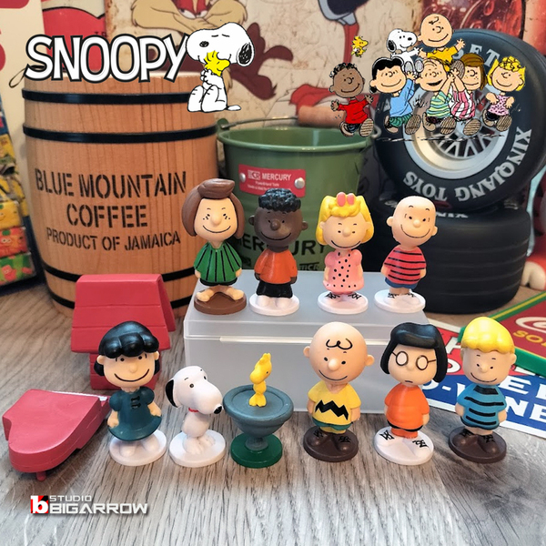スヌーピー PEANUTS ミニフィギュア 12個セット ウッドストック チャーリーブラウン アメリカン雑貨