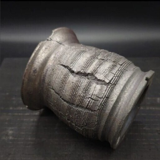 IH5g CELECT オリジナル 裂紋 Retsumon POT 炭化焼成 植木鉢 アガベ グラキリス 塊根植物 パキプス 3号 作家鉢 盆栽鉢 豆盆栽