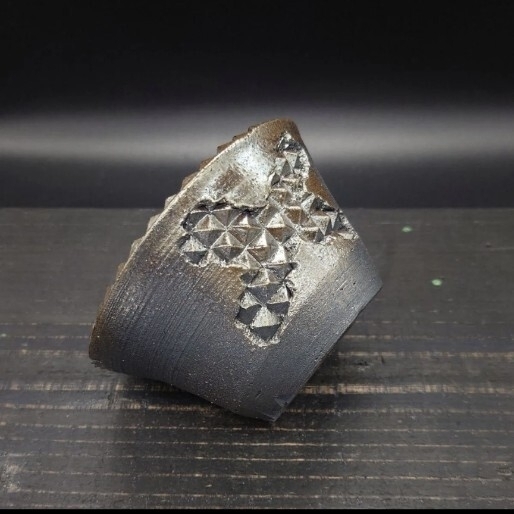 YB23m CELECTオリジナル STUDS POT 破 鉢 炭化焼成 陶器鉢 作家鉢 アガベ 手乗りグラキリス 3号 盆栽 五葉松 パワータンク