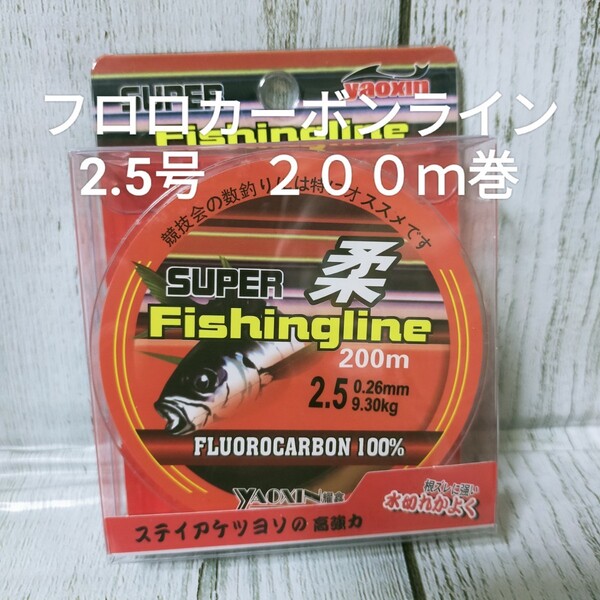 ☆新品送料込☆2.5号フロロカーボンライン200m巻