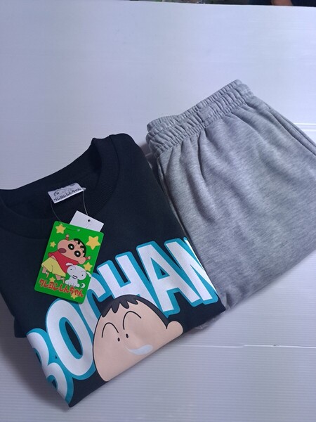 新品 未使用 メンズ クレヨンしんちゃん ボーちゃん M 長袖パジャマ スウェット ルームウェア 即決 送料無料 裏起毛 OBら
