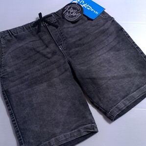 新品 未使用 キッズ 170 B ハーフパンツ 黒デニム風 ショートパンツ 即決送料無料 SUら デニムショートパンツ