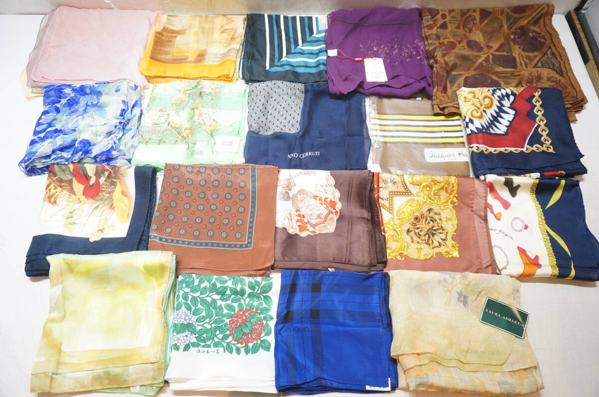 スカーフ大量70枚以上セット まとめ売り 古着 フリマなどに スカーフ 大量まとめ売り 120枚セット 柄MIX 古着卸 ユニ