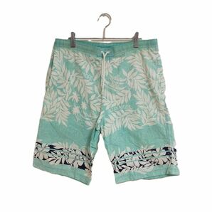 OP オーシャンパシフィック ハーフパンツ ボタニカル柄 M 旅行 アウトドア
