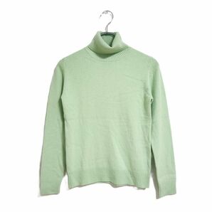 フィールドドリーム 長袖ニット カシミヤ 緑 M タートルネック インナー