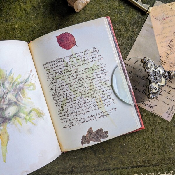 なんてユニーク!押し花みたいな妖精たちと綴る、幻想的なヴィンテージ日記 古書洋書